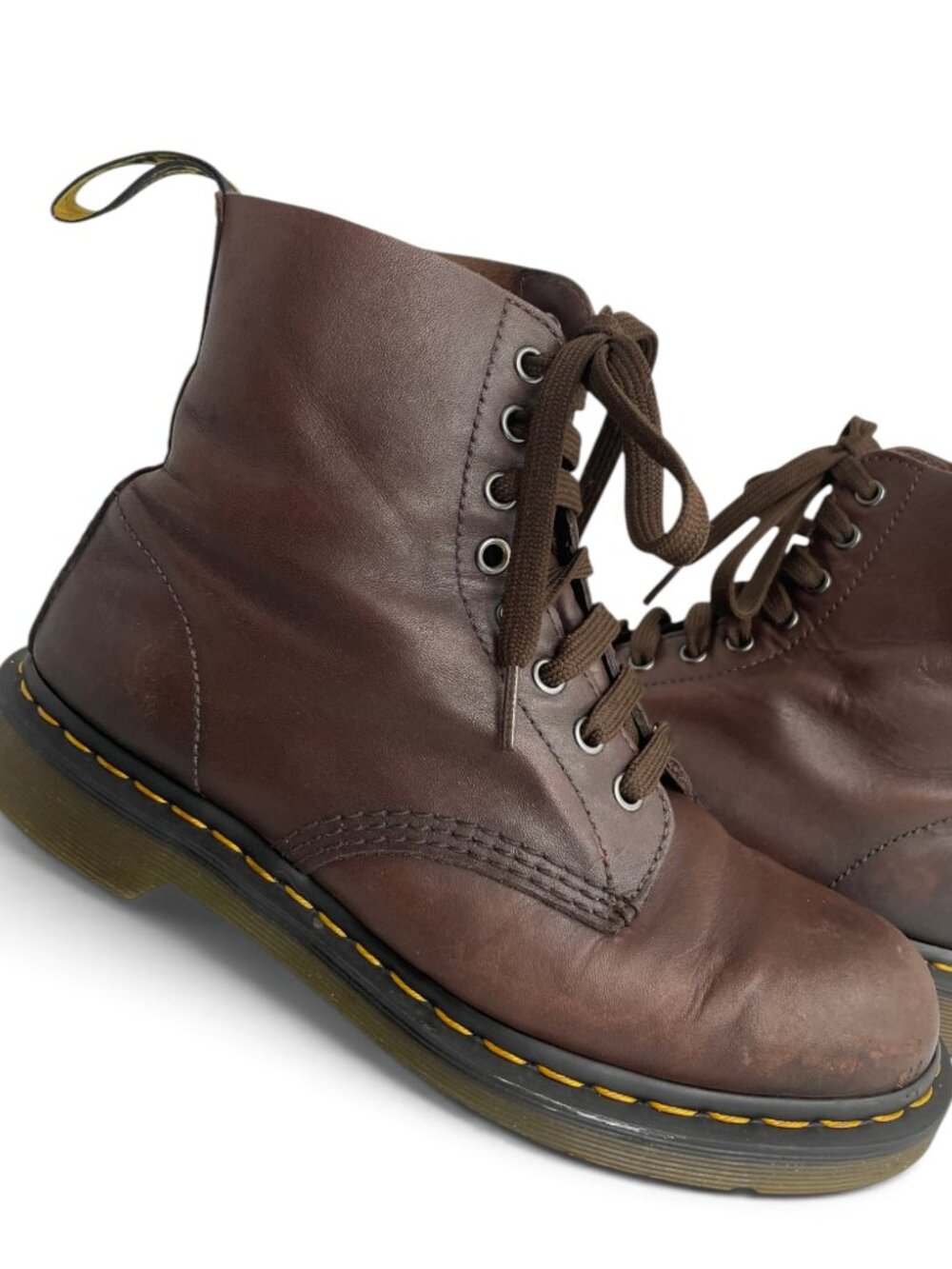 Dr. Martens 1460 Pascal Dark Brown Leather 8-Eye Combat Boots Men's 8 Women's 9